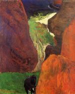 Seascape with cow on the edge of a cliff 1888